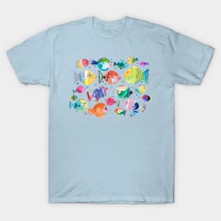 Watercolor Puffer Fishes T-Shirt